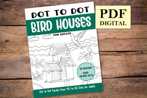 Dot to Dot Bird Houses for Adults