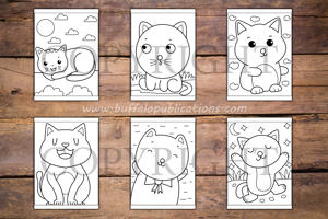 Cute Cats Big and Bold Coloring Book