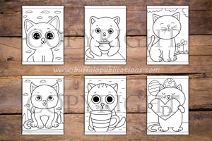 Cute Cats Big and Bold Coloring Book