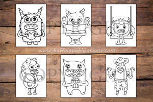 Cute Monsters Big and Bold Coloring Book