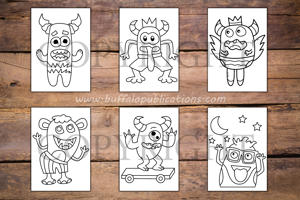 Cute Monsters Big and Bold Coloring Book