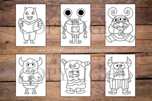 Cute Monsters Big and Bold Coloring Book