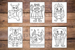 Cute Monsters Big and Bold Coloring Book