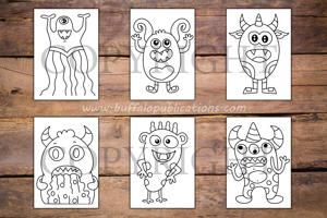 Cute Monsters Big and Bold Coloring Book