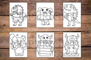 Cute Monsters Big and Bold Coloring Book