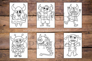 Cute Monsters Big and Bold Coloring Book