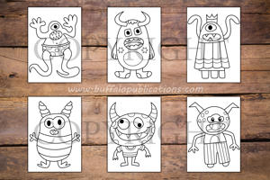 Cute Monsters Big and Bold Coloring Book