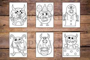 Cute Monsters Big and Bold Coloring Book