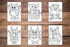 Cute Monsters Big and Bold Coloring Book