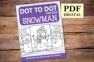 Snowman Dot to Dot for Kids