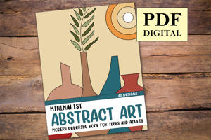 Minimalist Abstract Art Coloring Book