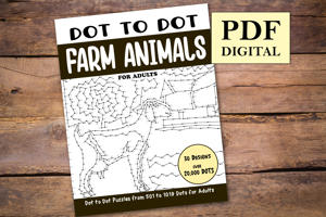 Dot to Dot Farm Animals for Adults