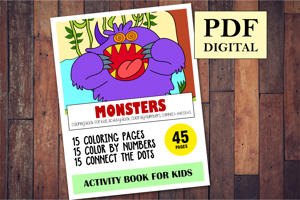 Monsters Activity Book for Kids