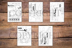 Beach Theme Personalized Birthday Coloring Book