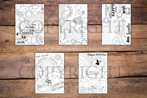 Rainbow Theme Personalized Birthday Coloring Book