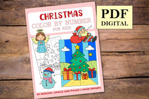 Christmas Color By Numbers Book for Kids