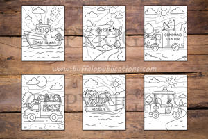 Emergency Vehicles Color By Numbers Book for Kids