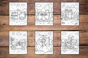 Emergency Vehicles Color By Numbers Book for Kids