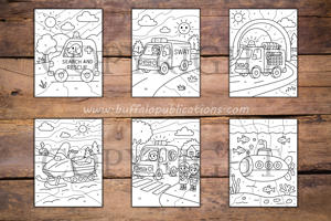 Emergency Vehicles Color By Numbers Book for Kids