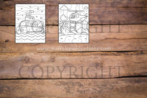 Emergency Vehicles Color By Numbers Book for Kids