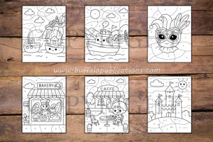 Italy Color By Numbers Book for Kids