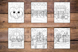 Italy Color By Numbers Book for Kids