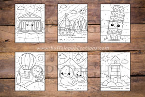 Italy Color By Numbers Book for Kids