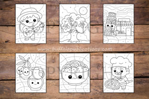 Italy Color By Numbers Book for Kids