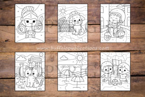 Italy Color By Numbers Book for Kids