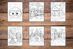 Italy Color By Numbers Book for Kids