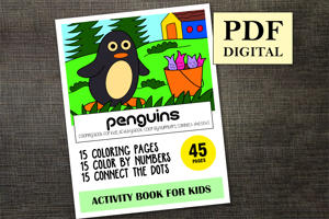 Penguins Activity Book for Kids
