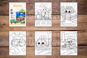 Vehicles Color By Numbers Book for Kids