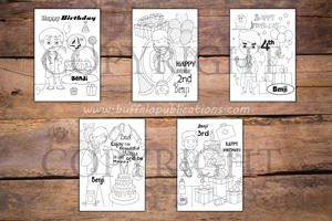 Doctor Boy Theme Personalized Birthday Coloring Book