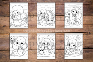 Mermaid Color By Numbers Book for Kids