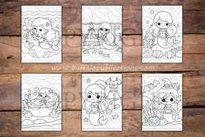 Mermaid Color By Numbers Book for Kids