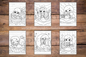 Mermaid Color By Numbers Book for Kids