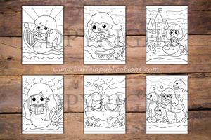 Mermaid Color By Numbers Book for Kids