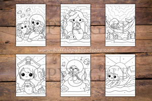 Mermaid Color By Numbers Book for Kids