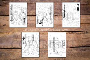 Unicorn Theme Personalized Birthday Coloring Book