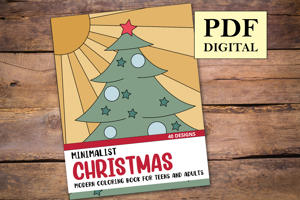 Minimalist Christmas Coloring Book