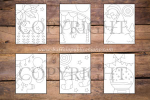 Minimalist Christmas Coloring Book