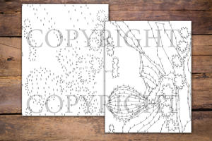Dot to Dot Hot Air Balloons for Adults