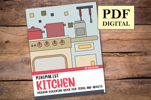 Minimalist Kitchen Coloring Book
