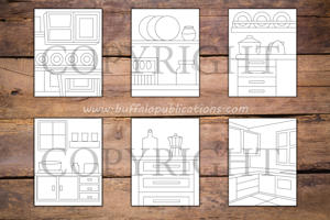 Minimalist Kitchen Coloring Book