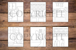 Minimalist Kitchen Coloring Book