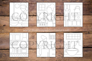 Minimalist Kitchen Coloring Book