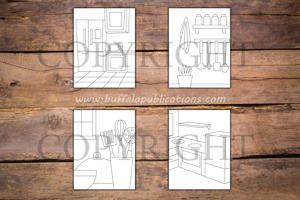 Minimalist Kitchen Coloring Book