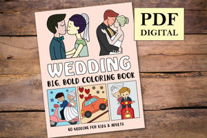 Wedding Big and Bold Coloring Book