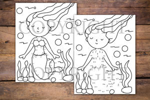 Mermaids Dot to Dot Book for Kids
