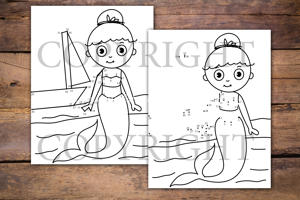 Mermaids Dot to Dot Book for Kids